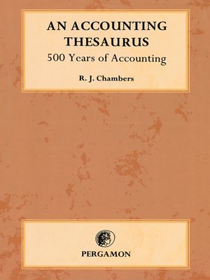 cover image of An Accounting Thesaurus